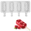 Geometric 4 Cavity Silicon Popsicle Mold